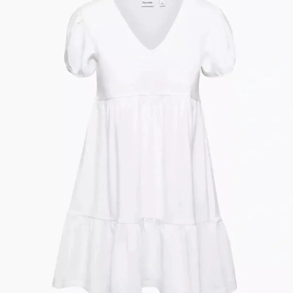 Aritzia Sunday Best Babydoll Tiered Cruise Dress White  Size Small - Picture 1 of 7